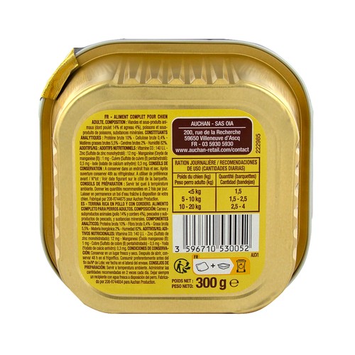 PRODUCTO ALCAMPO Alimentación para perros con sabor a pollo y cordero 300 g