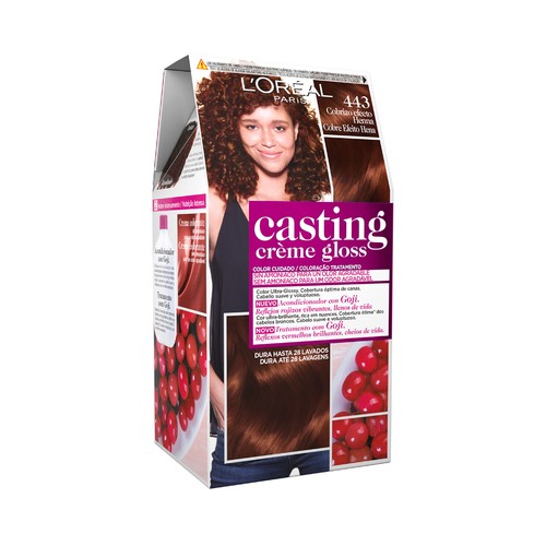 Baño de color tono 443 Cobrizo efecto Henna L'ORÉAL PARIS Casting créme gloss.