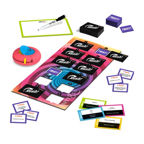 Party & Co Rush Juego de mesa Multiprueba Contrarreloj, de 4 a 10 Jugadores +14 Años JUMBO