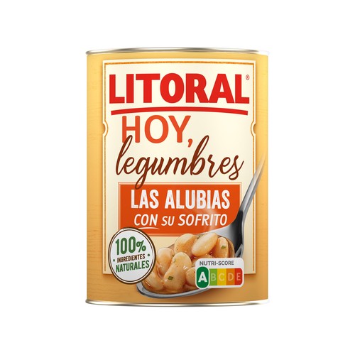 LITORAL Alubias estofadas con ingredientes naturales  430 g.