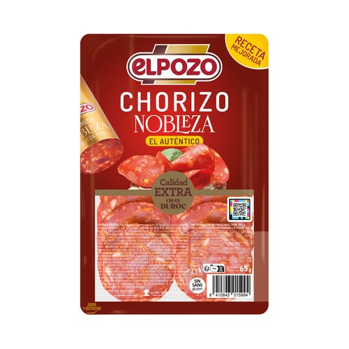 EL POZO Nobleza Chorizo extra cortado en lonchas finas 65 g.