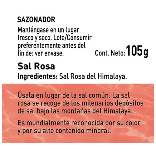 TOQUE Sal rosa del Himalaya 105 gr