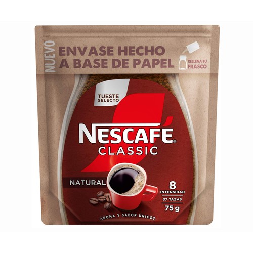 NESCAFÉ Classic Café soluble natural, doypack 75 g.