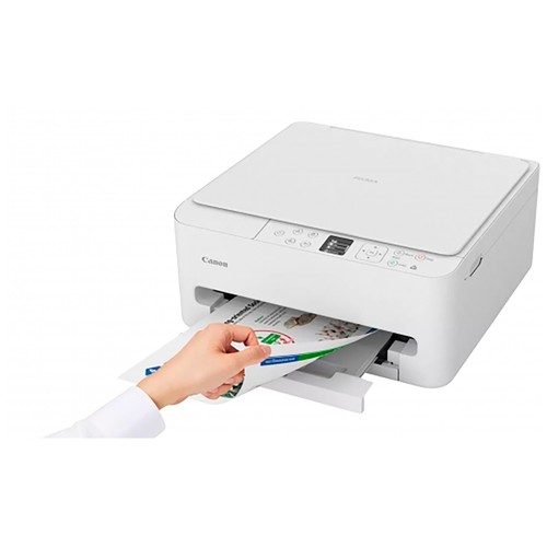 Impresora multifunción tinta CANON Pixma TS6550I White, WiFi, pantalla, doble cara.