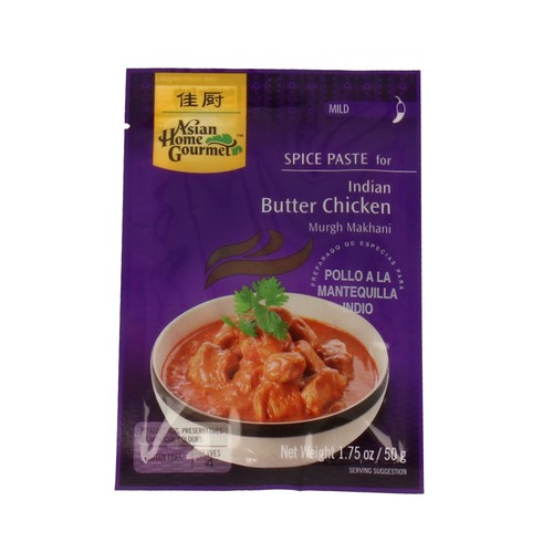 ASIAN HOME GOURMET Preparado especias para pollo a la mantequilla indio 50 g.