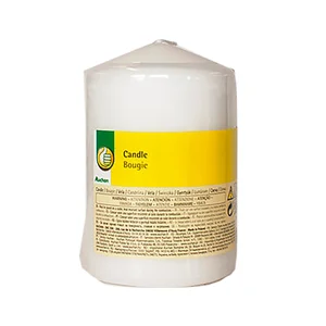 Vela cilíndrica 10 cm en color blanco, PRODUCTO ECONOMICO ALCAMPO.