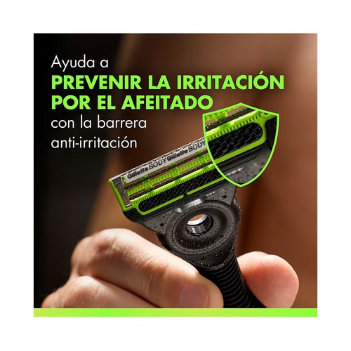 GILLETTE Labs body + intimate Maquinilla de depilación masculina + 4 cabezales.