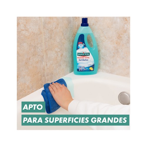 SANYTOL Limpiador de baño en gel sin lejia, aroma a limón 1.2 l.