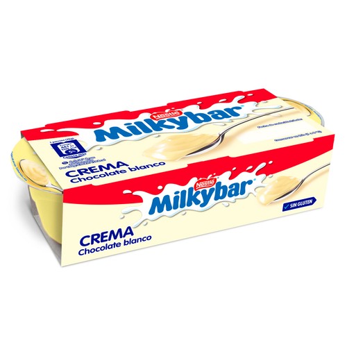 Crema de chocolate blanco MILKYBAR de Nestlé 2 x 70 g.