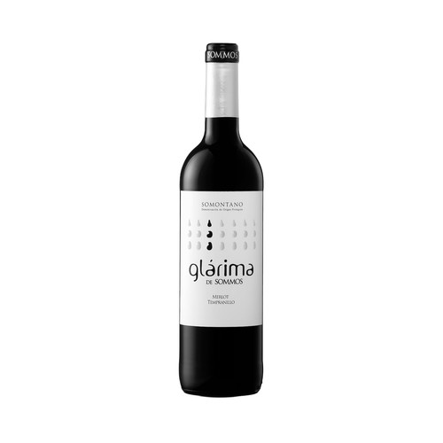 Vino tinto con denominación de origen Somontano GLÁRIMA botella de 75 cl.