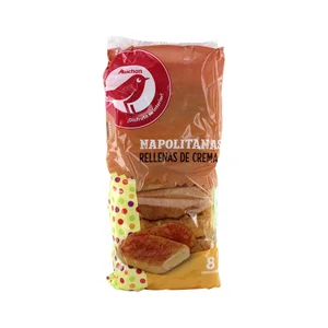 PRODUCTO ALCAMPO Napolitana rellena de crema 8 uds 320 g.