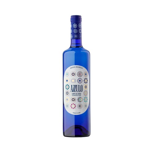 Vino blanco frizzante con denominación de origen Campo de Borja AZZULO botella de 75 cl.