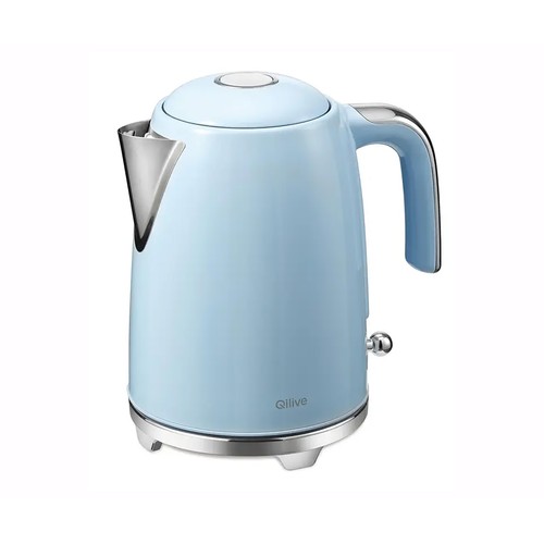 Hervidor de agua retro QILIVE Q.5231, color azul, 1.7L, 2200W, base 360°