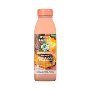 FRUCTIS Hair food de Garnier Champú anti-rotura con piña, para cabello largo y o frágil 350 ml.