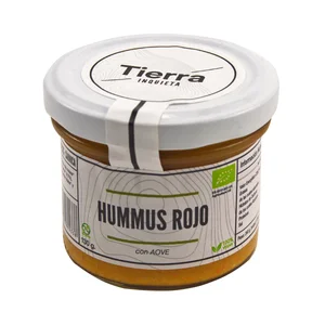 TIERRA INQUIETA Hummus rojo de garbanzos ecológicos con AOVE 130 g.