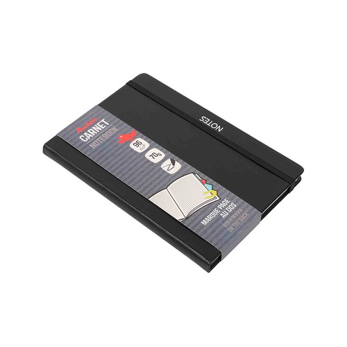 Cuaderno A5 70G 96H Tapa Negra Hojas 1 Raya Papel FSC ALCAMPO