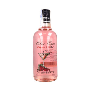 BLUE EYES Ginebra con fresas BLUE EYES botella de 70 cl.