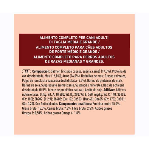 PURINA ONE Alimentación de perro medium-maxi junior salmón y arroz 2,5 kg.