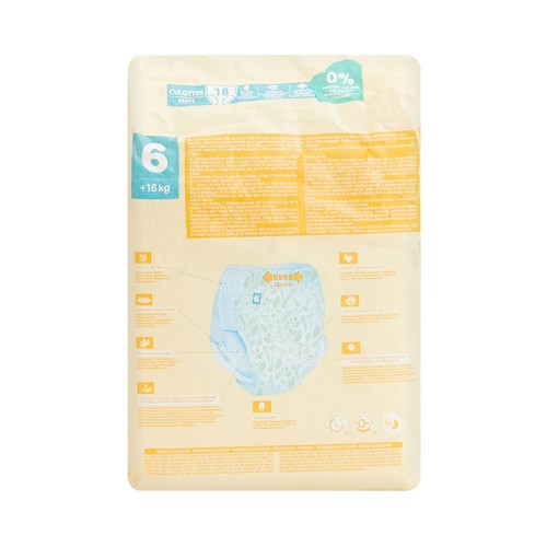 PRODUCTO ALCAMPO Baby sensitive Pañales talla 6 (+16 kg) 18 uds.