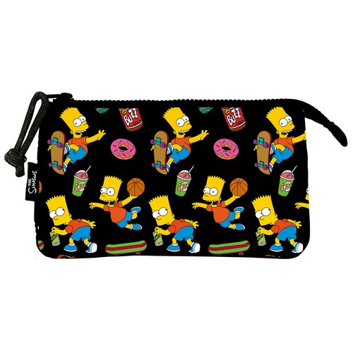 Estuche portatodo triple The Simpsons Bart. GRUPO ERIK