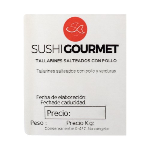 SUSHI GOURMET Tallarines salteados con pollo y verduras SUSHI GOURMET