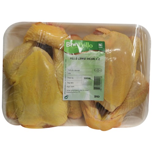 BONPOLLO Pollo entero limpio  2 uds.