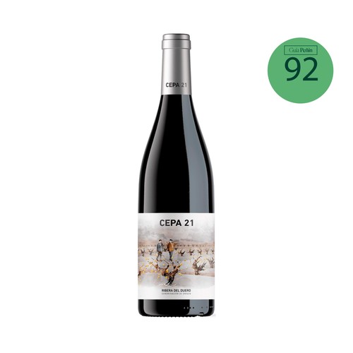 Vino tinto con denominación de origen Ribera del Duero CEPA 21 botella de 75 cl.
