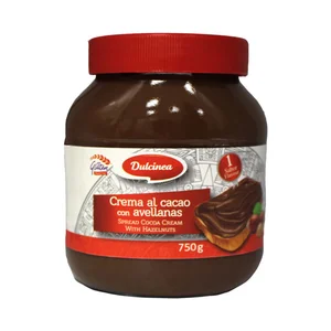 Crema al cacao con avellanas (1 sabor), ideal para untar DULCINEA 750 g.