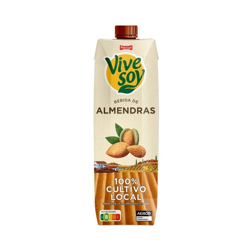 VIVESOY Bebida de almendras de cultivo local 100% de Pascual 1 l.