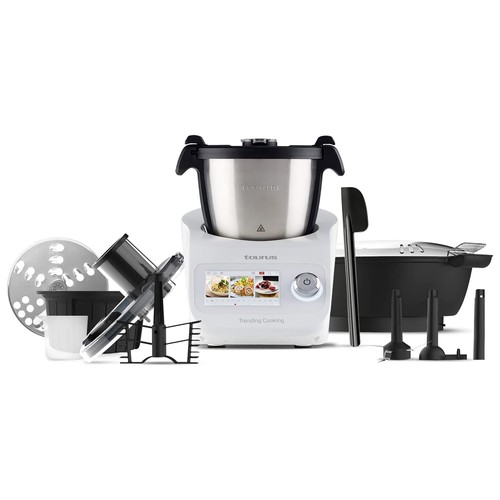 Robot de cocina Taurus Trending Cooking, WiFi, pantalla táctil, capacidad 3,5L, 28 funciones.