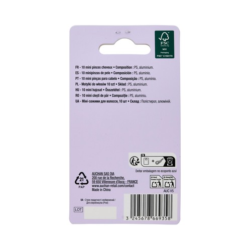 COSMIA Pinzas de pelo de tamaño pequeño 10 uds.