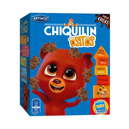 CHIQUILÍN Ositos Galletas de chocolate con forma ositos 160 g.