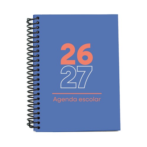 Agenda escolar 26/27 tapa polipropileno A6 día página surtido. MIMBEK