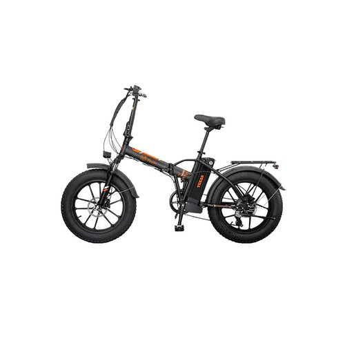 Bicicleta eléctrica YOUIN BK1201B Texas V3 plegable de color negro,  250W 36V, autonomía de 45Km, 25Km/h, ruedas 20" FAT..