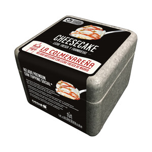 Imagen de LA COLMENAREÑA Tarrina de helado cremoso sabor tarta de queso, elaborado con leche y nata de la sierra de Madrid 500 ml.