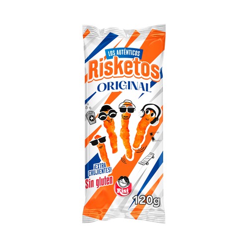 RISI Risketos originales (aperitivo frito extracrujiente con sabor a queso)  120 g.