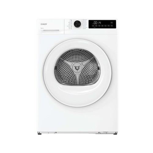 Secadora por condensación con bomba de calor CANDY GD 9N2-37, capacidad de secado: 9KG, clasificación energética: D, H: 84,5cm, A: 59,5cm, F: 61,6cm.