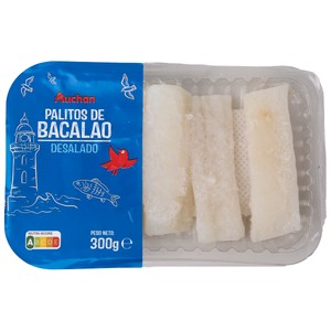 Imagen de AUCHAN Palitos de bacalao desalado 300 g Producto Alcampo.