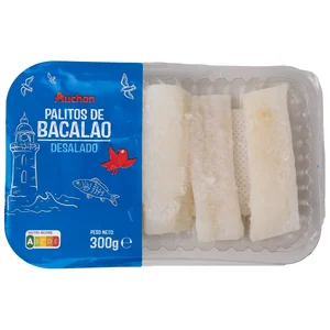 AUCHAN Palitos de bacalao desalado 300 g Producto Alcampo.