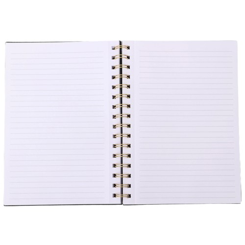Cuaderno A5 80G 100H Horizontal/Cuadro C/Espiral Tapa Tela FSC PRODUCTO ALCAMPO