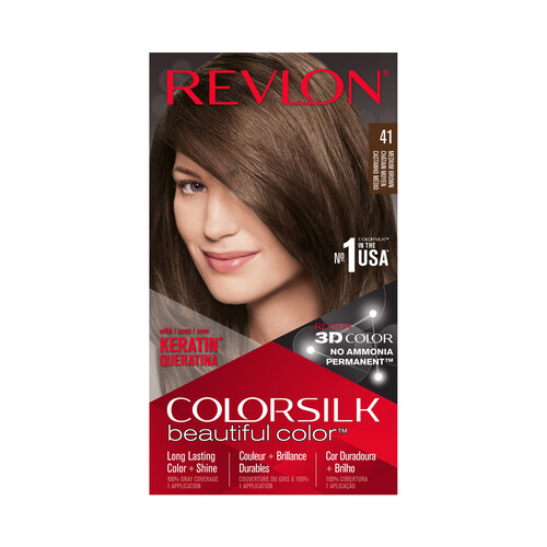 REVLON Tinte de pelo tono 041 Castaño medio REVLON Colorsilk.