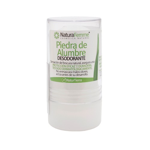 Desodorante roll-on de piedra de Alumbre para pieles sensibles NATURAFEMME 120 g.