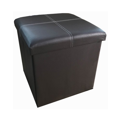 Puf de poliuretano cuadrado plegable con estructura de MDF y relleno de esponja disponible en colores surtidos, DECORACIÓN.