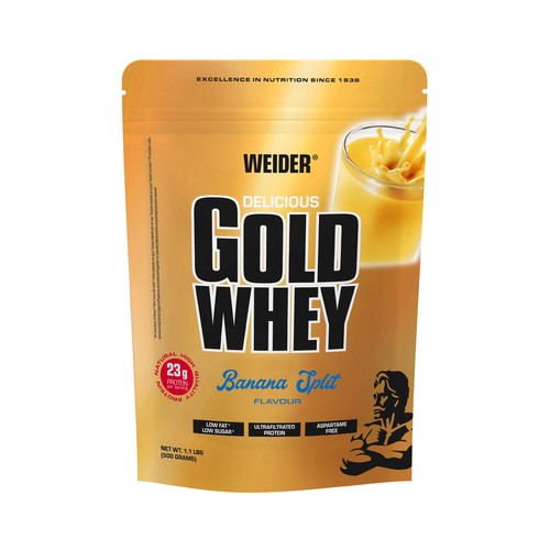 WEIDER Delicius gold whey, Proteínas sabor a banana split 500 g.