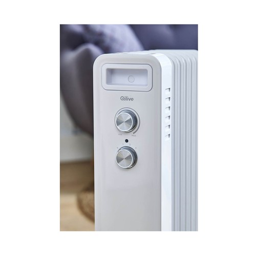 Radiador de aceite QILIVE Q.6120, 1500W, 7 elementos, 3 modos.