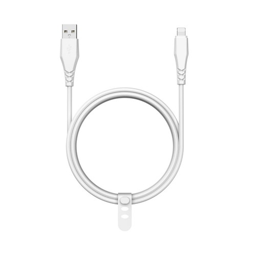 Cable USB A a USB lightning QILIVE 600184379, longitud 1,2 metros, color blanco