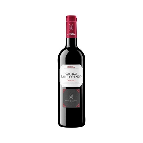 Vino tinto crianza con denominación de origen Rioja CASTILLO SAN LORENZO botella de 75 cl.