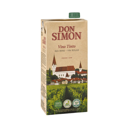 Vino tinto de mesa DON SIMON brik 1 l.