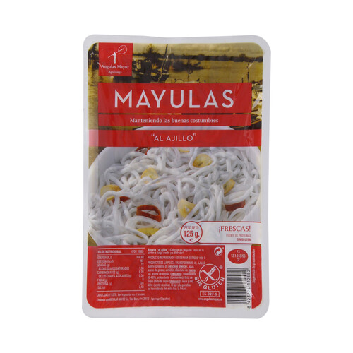 ANGULAS MAYOZ Sucedáneo de angulas al ajillo ANGULAS MAYOZ S.L. 125 g.