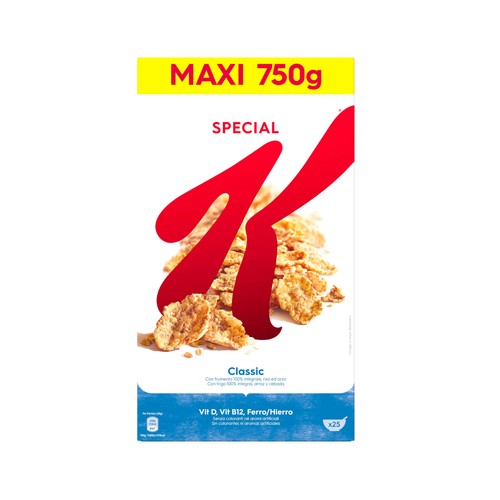KELLOGG'S SPECIAL K Cereales clásicos bajos en calorías 750 g.